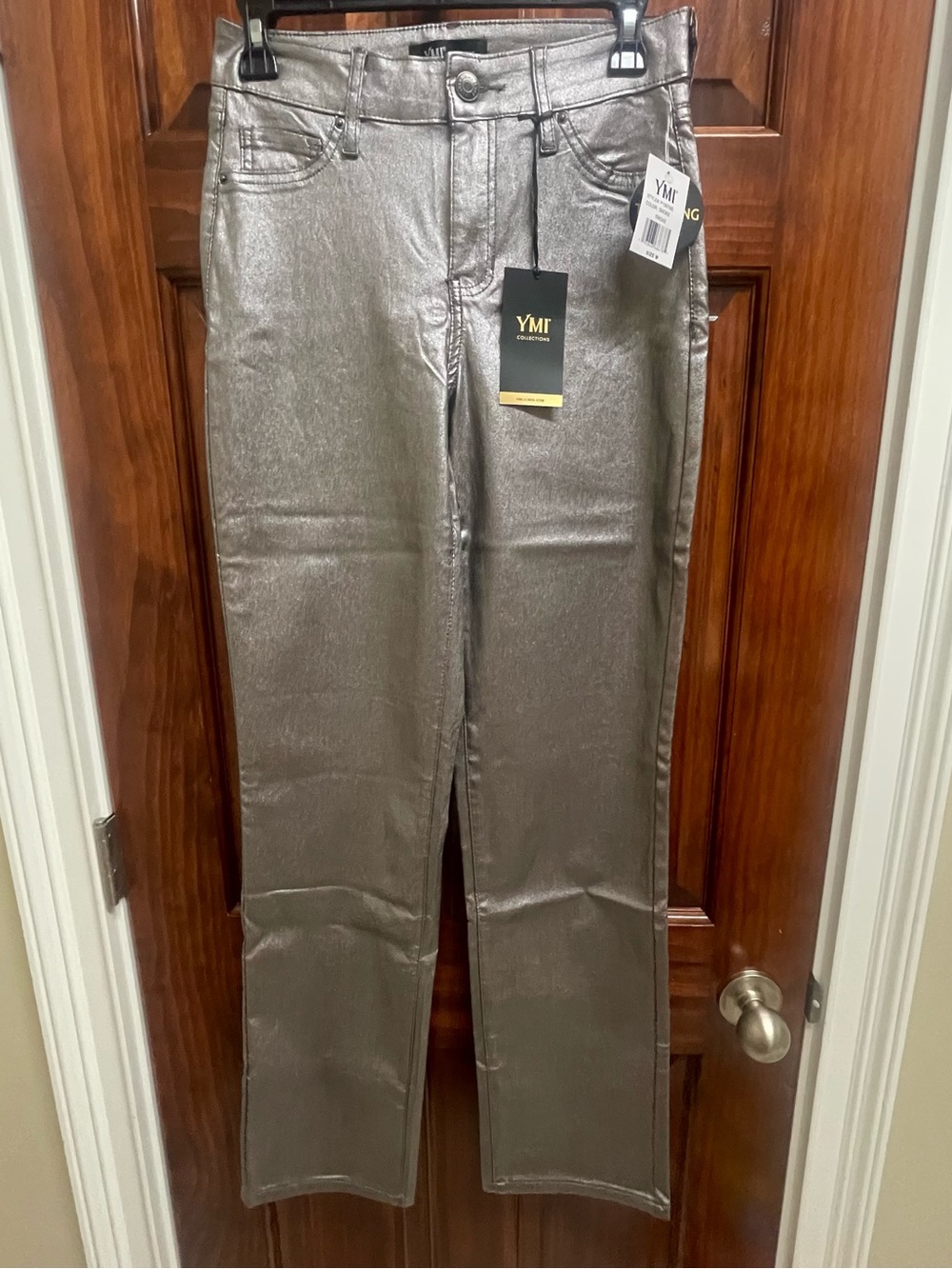 YMI collection silver colored pants.